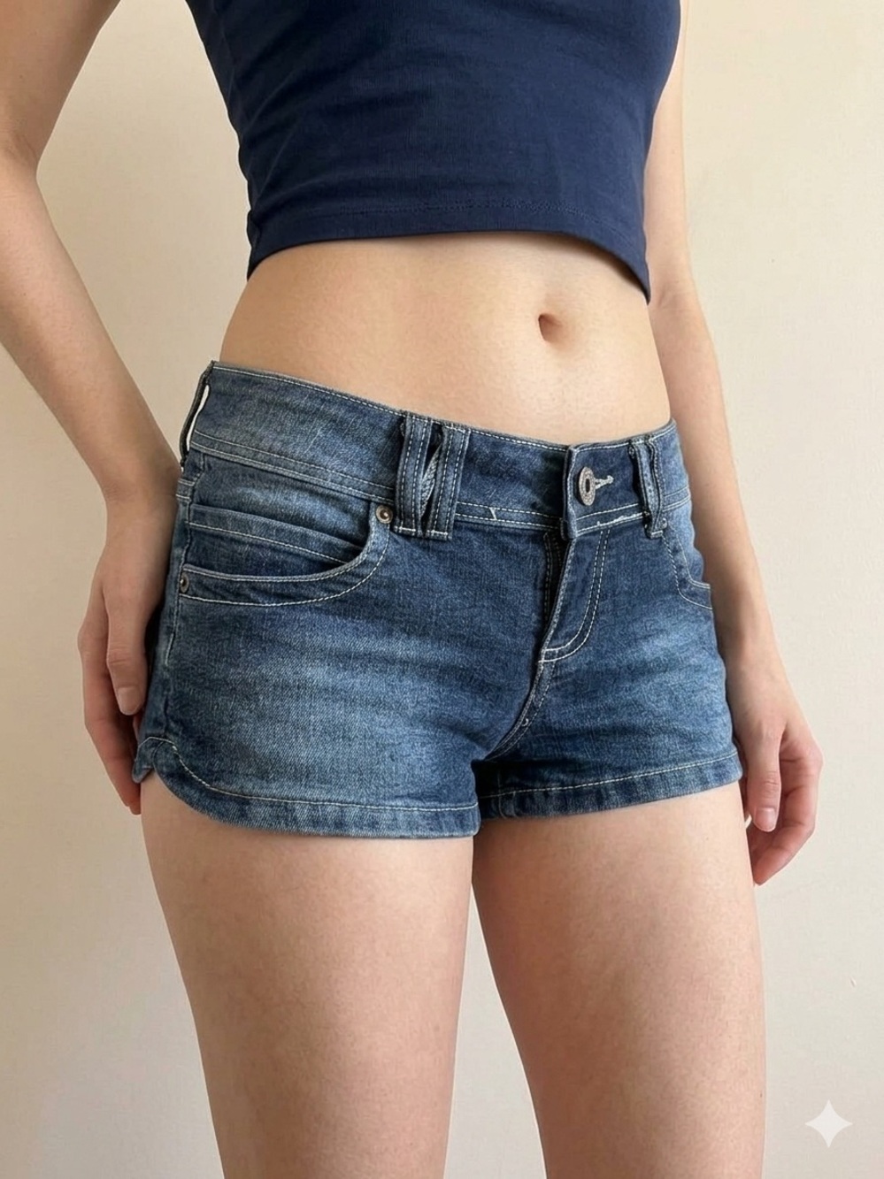 Streetwear Society Y2K Denim Mini Shorts- Size 1